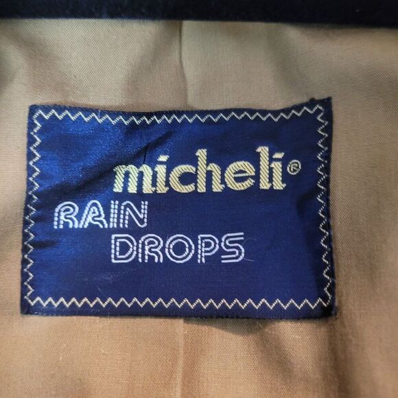 Vintage Army Green Military Trench Coat XL Belt Shoulder Tab Warcore Trenchcore - Picture 3 of 14